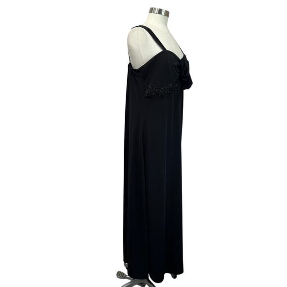 Studio 1940 Black Maxi Evening Gown Whimsigoth Plus Size 18W - Picture 2 of 8